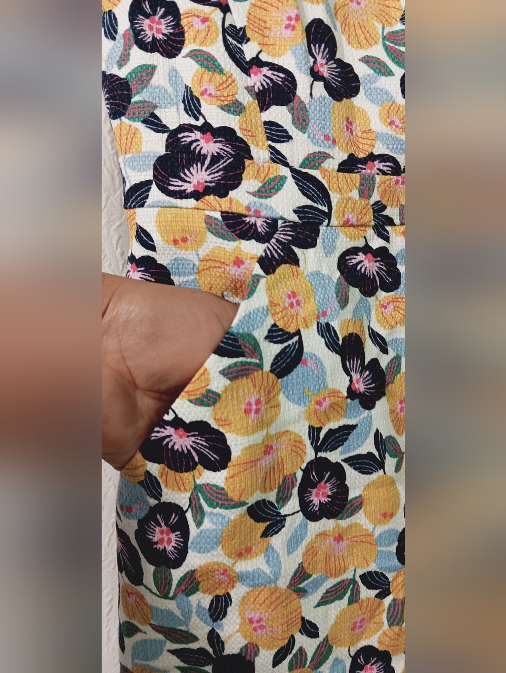 NWT Boden Heather Dress Textured Fallen Peony Floral Print Pockets Size 4 - Picture 7 of 16
